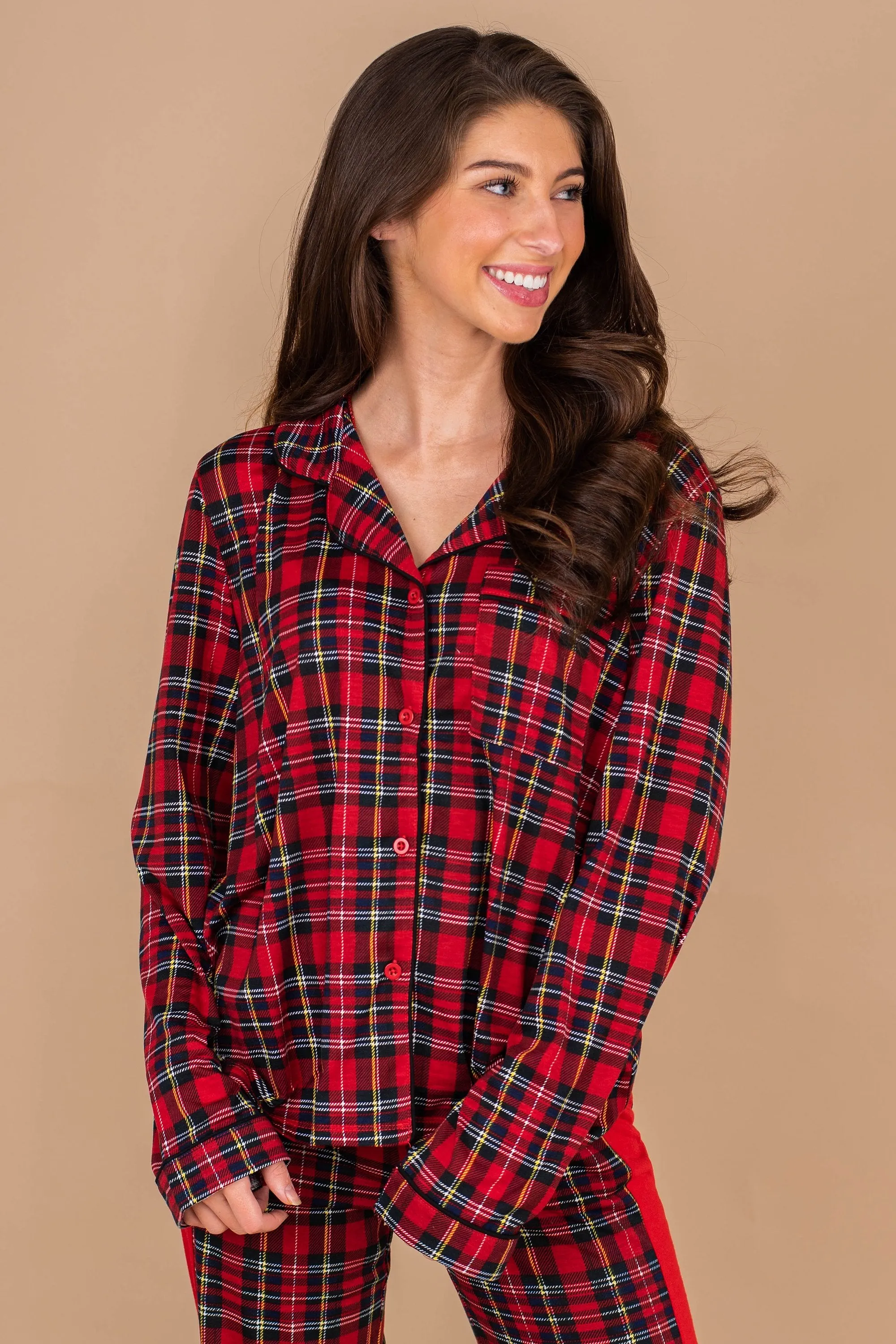Feeling Festive Red Pajama Top