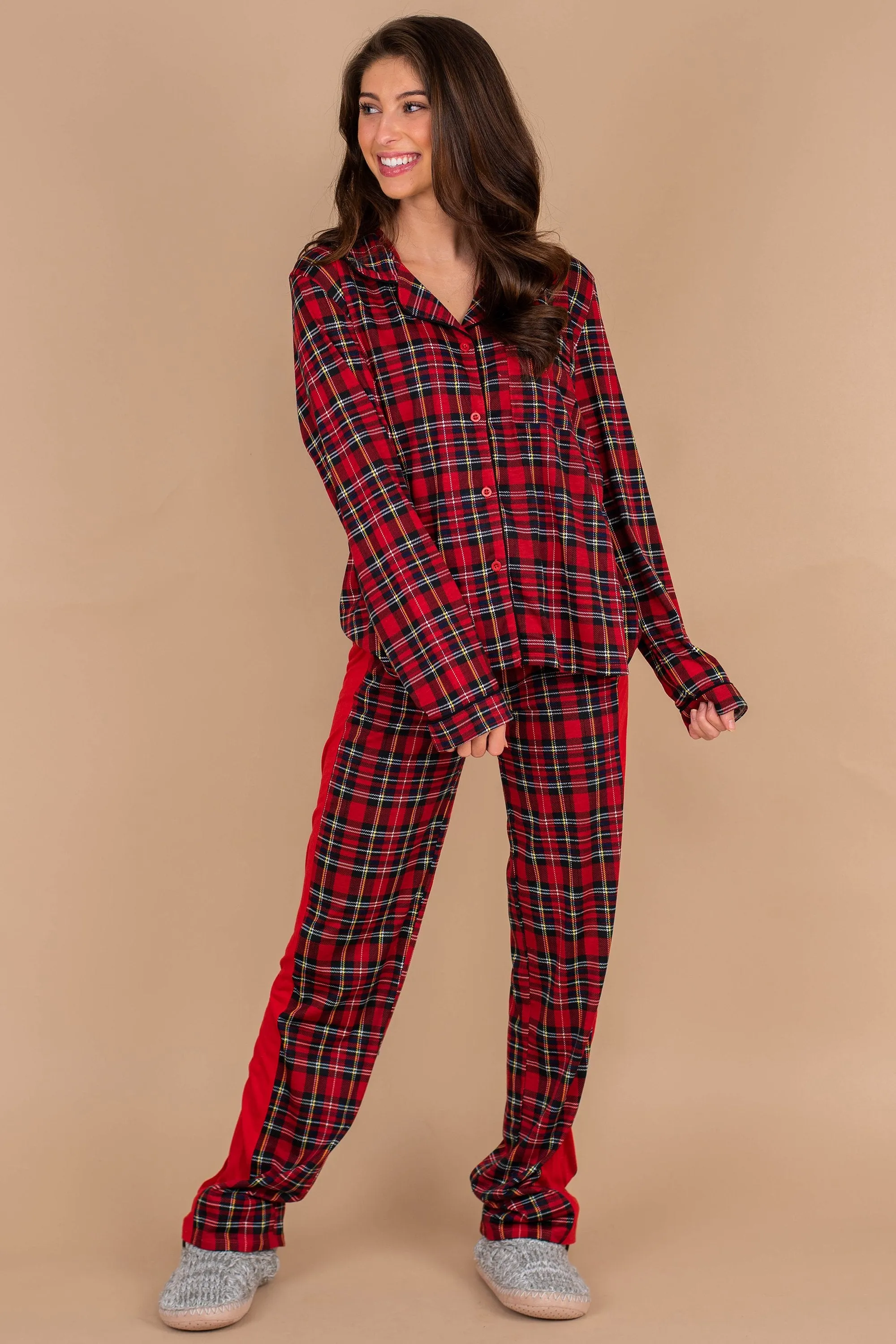 Feeling Festive Red Pajama Top