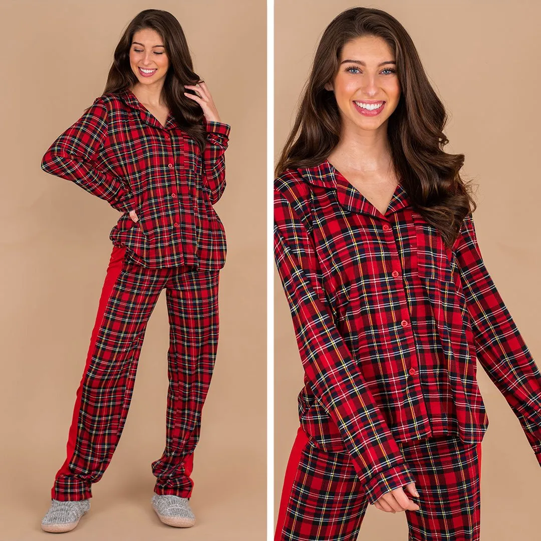 Feeling Festive Red Pajama Top