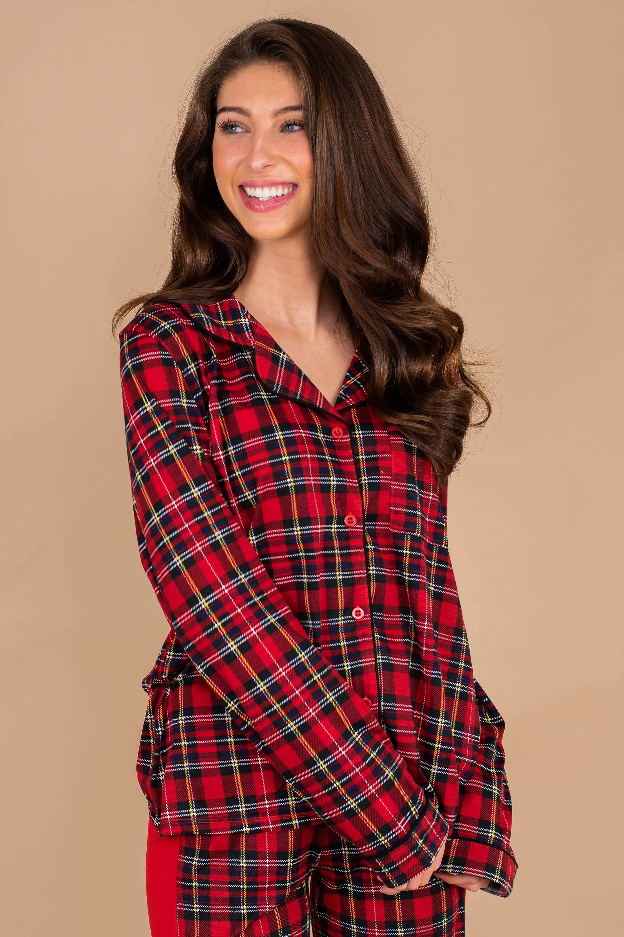 Feeling Festive Red Pajama Top