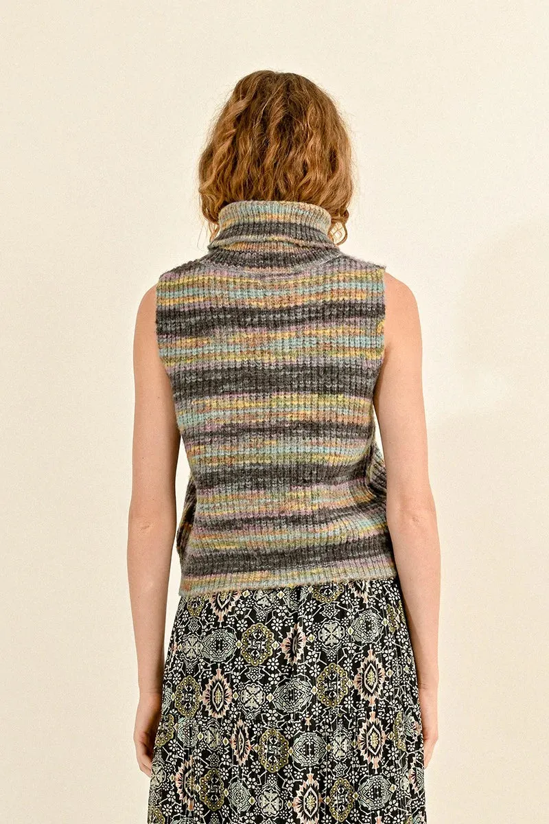 Sleeveless Sweater (Grey)