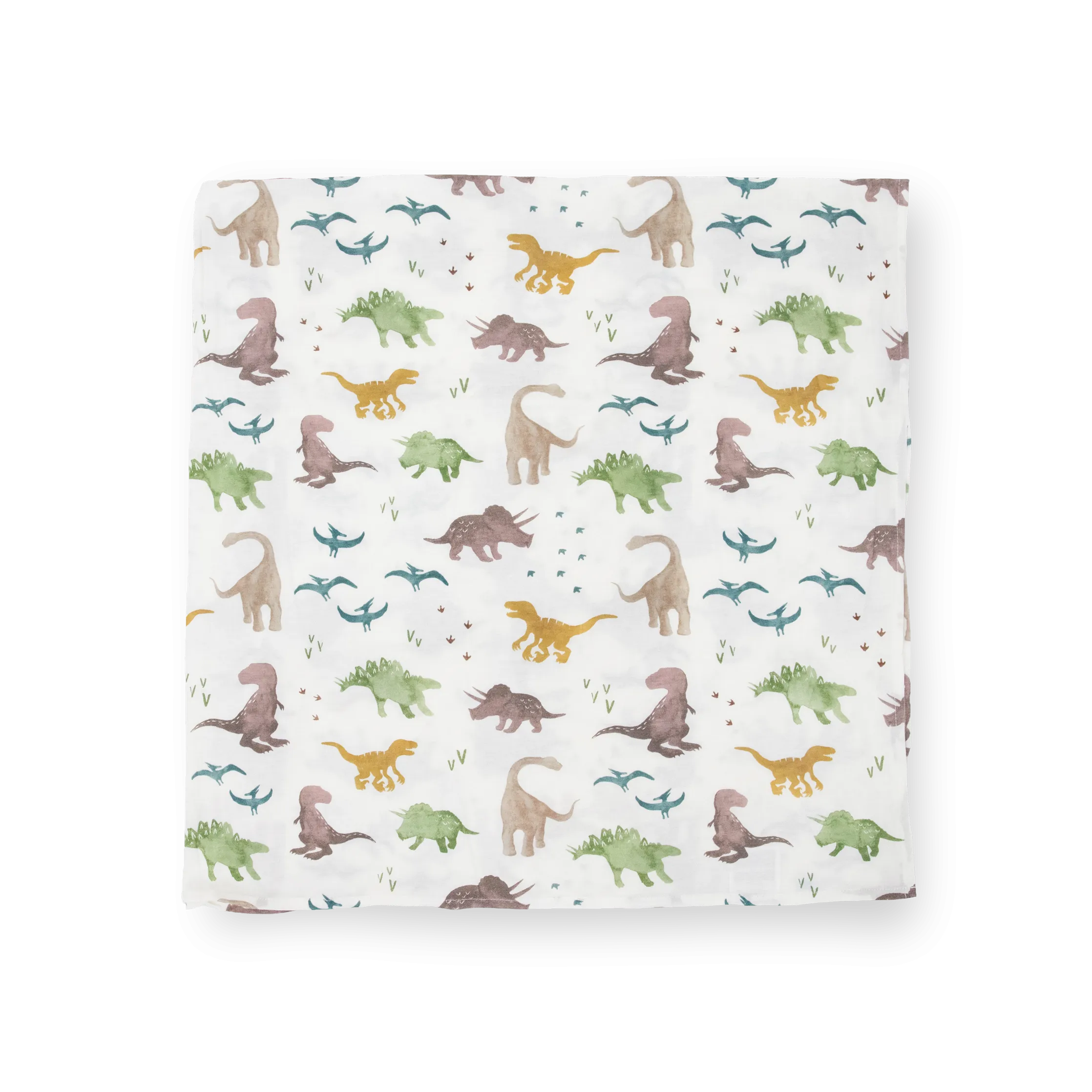 Stretch Knit Swaddle Blanket 2 Pack - Dino Pals